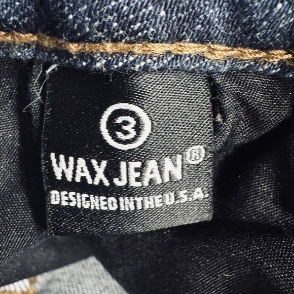 Wax Butt I Love You Skinny Ankle Jeans 3 Blue Distressed Juniors Measure 26 x 26 - Picture 4 of 7